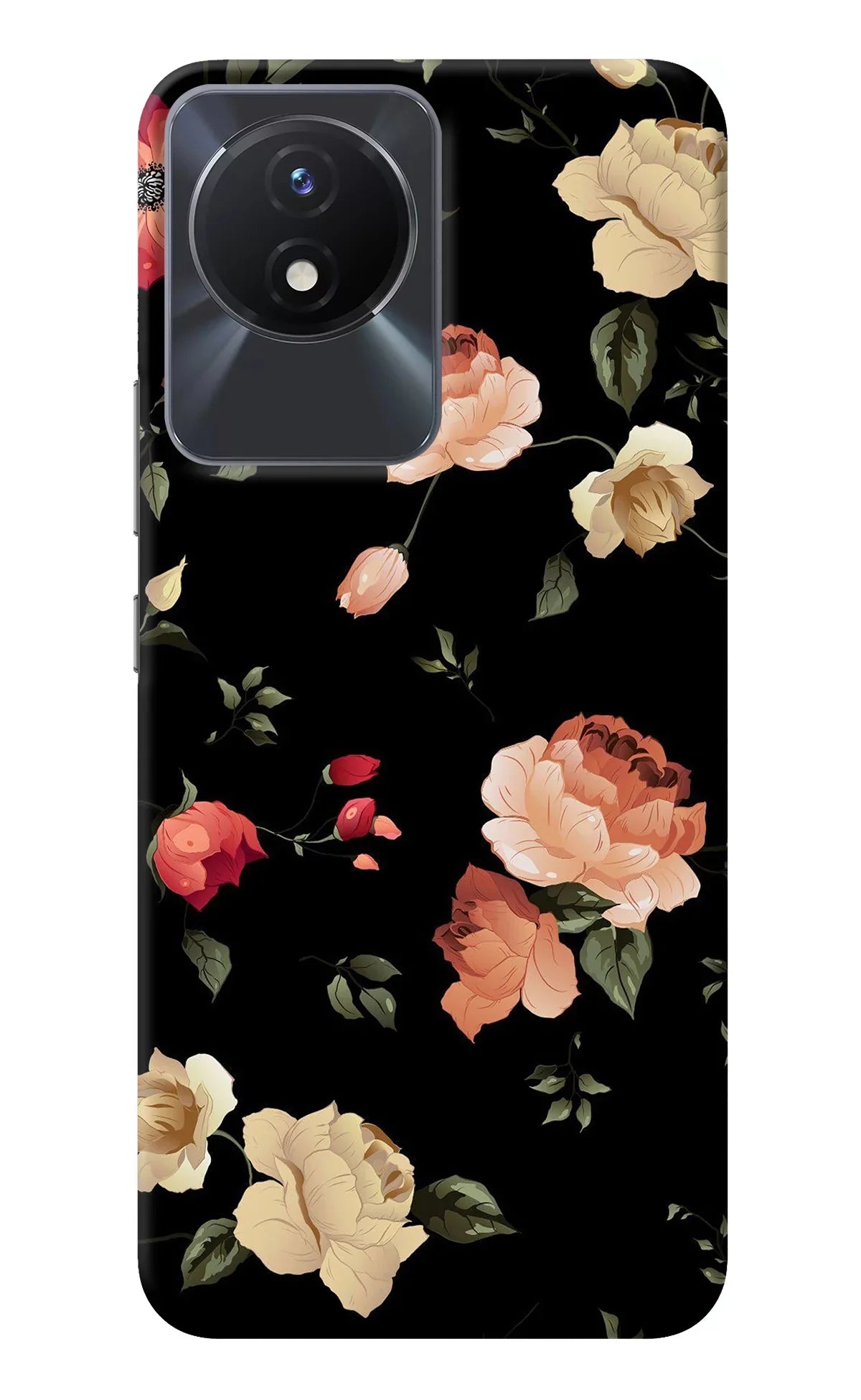 Flowers Vivo Y02/Y02T Back Cover