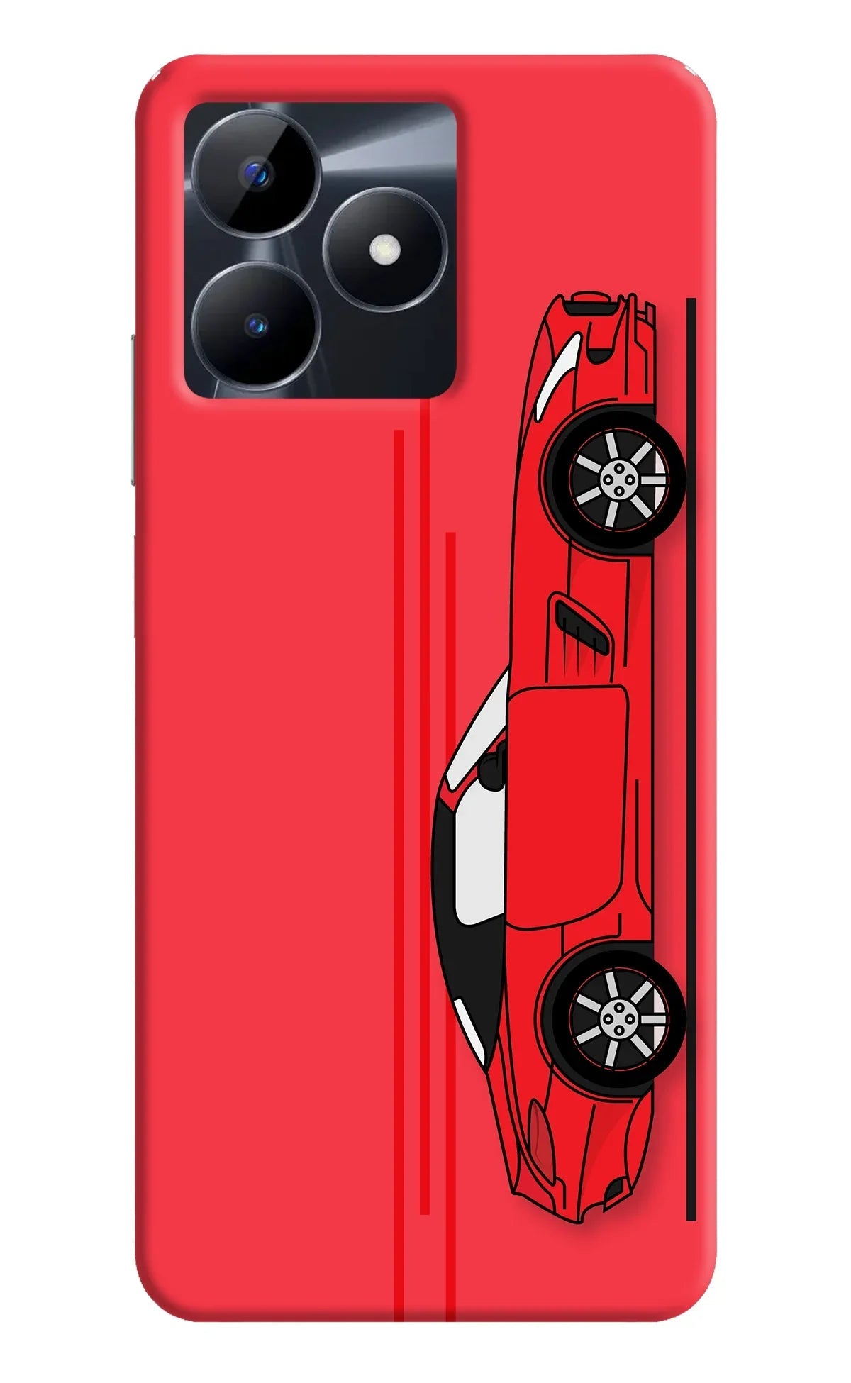 Red Velocity Realme C53 Back Cover