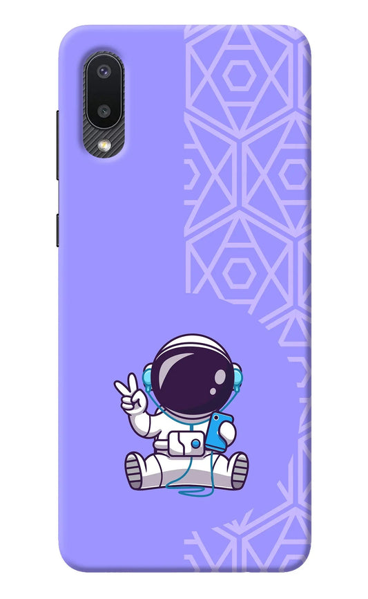 Cute Astronaut Chilling Samsung M02 Back Cover