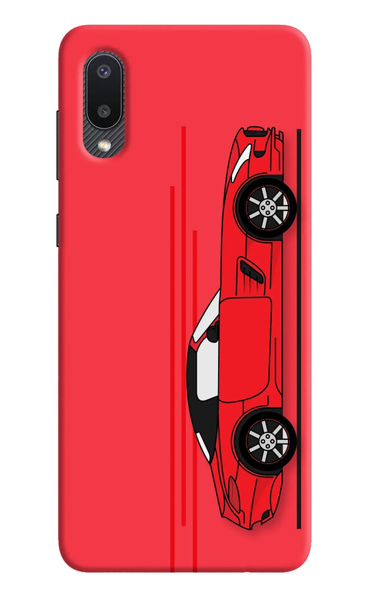 Red Velocity Samsung M02 Back Cover