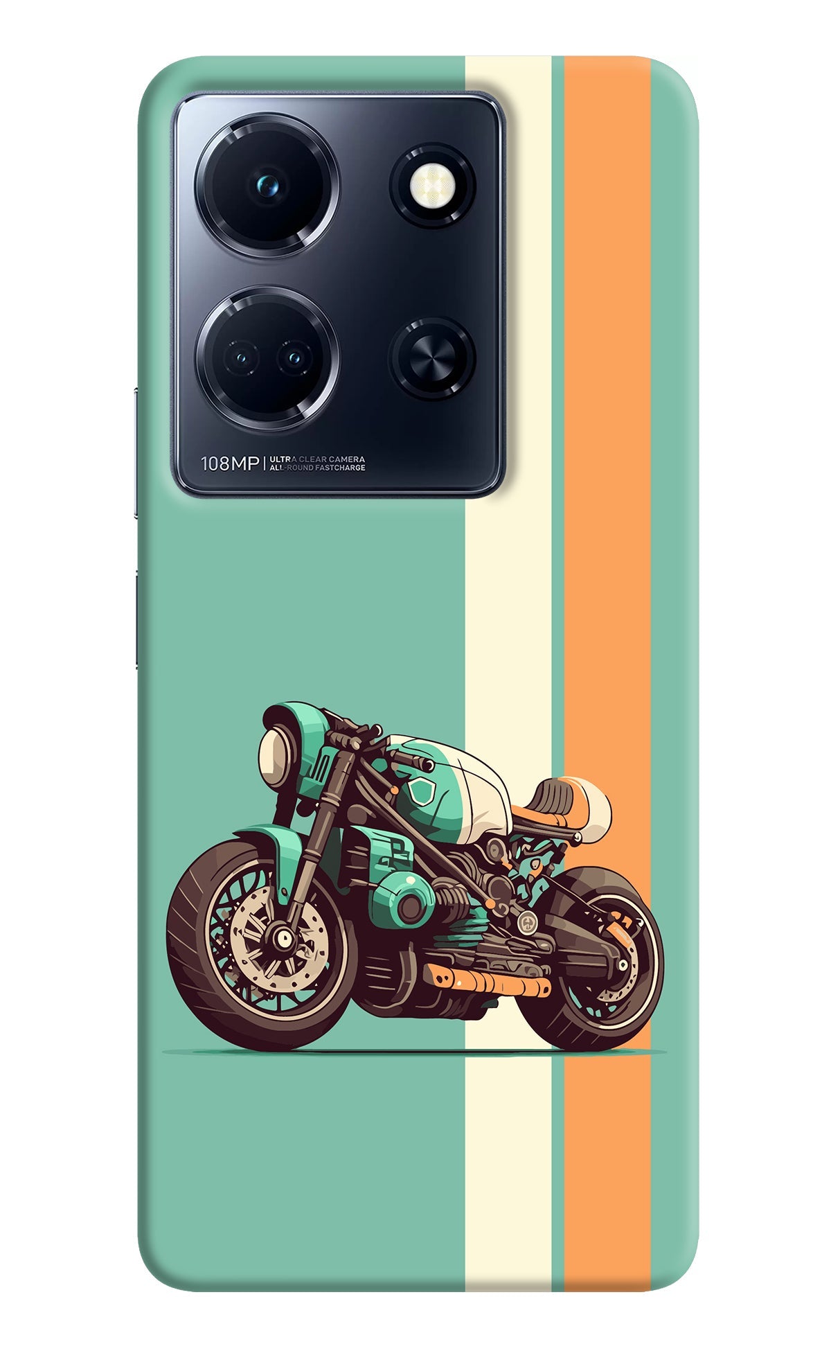 Striped Moto Drift Infinix Note 30 5g Back Cover