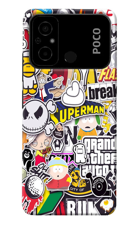 Sticker Bomb Poco C55 Back Cover