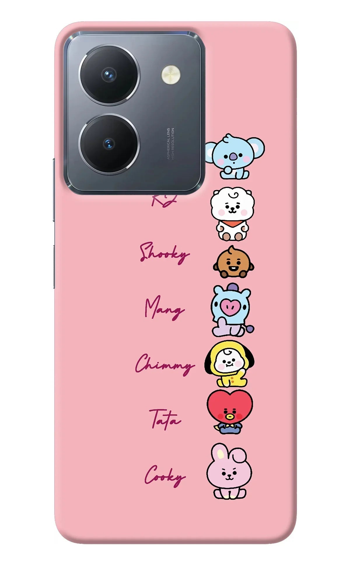 BTS names Vivo Y36 Back Cover
