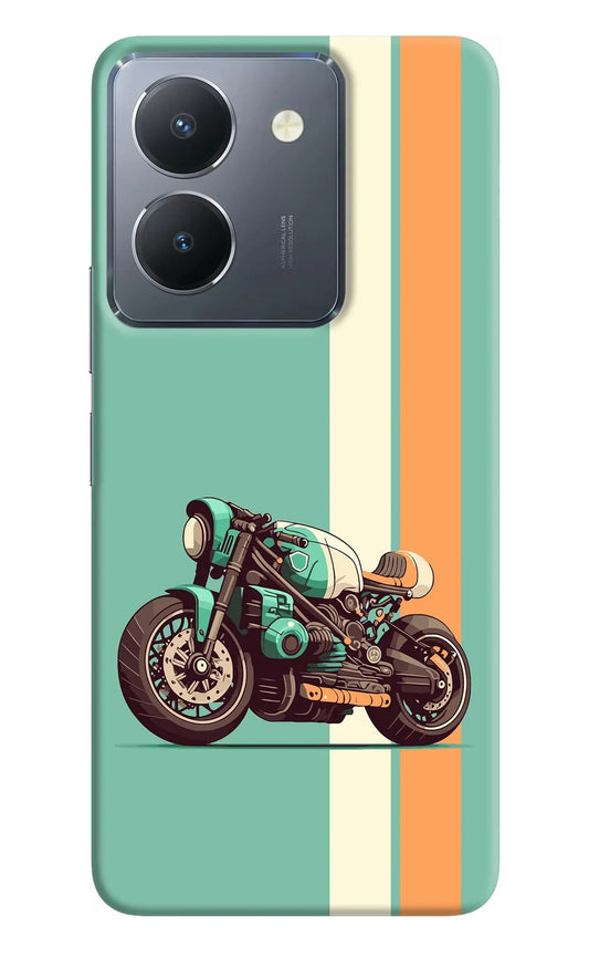 Striped Moto Drift Vivo Y36 Back Cover