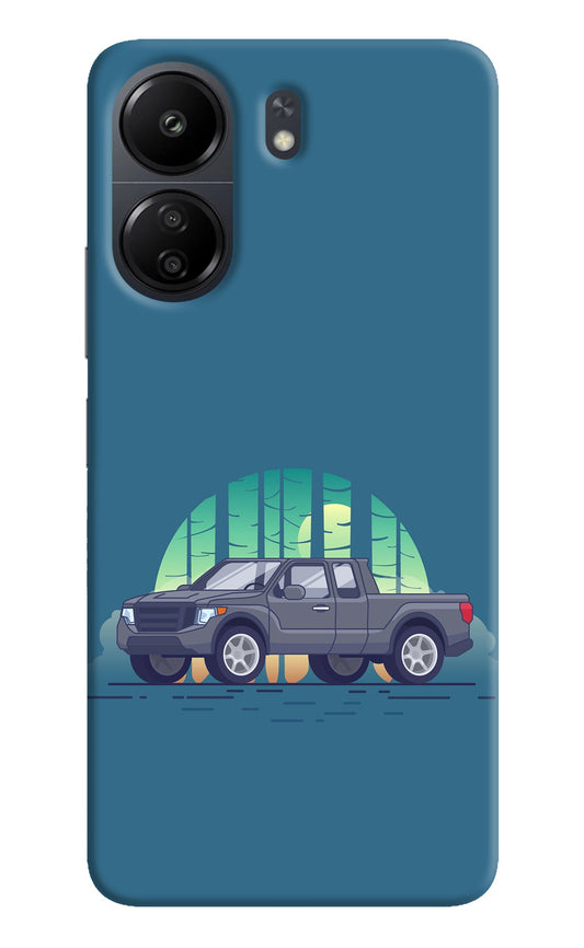 Retro Garage Vibe Poco C65 Back Cover