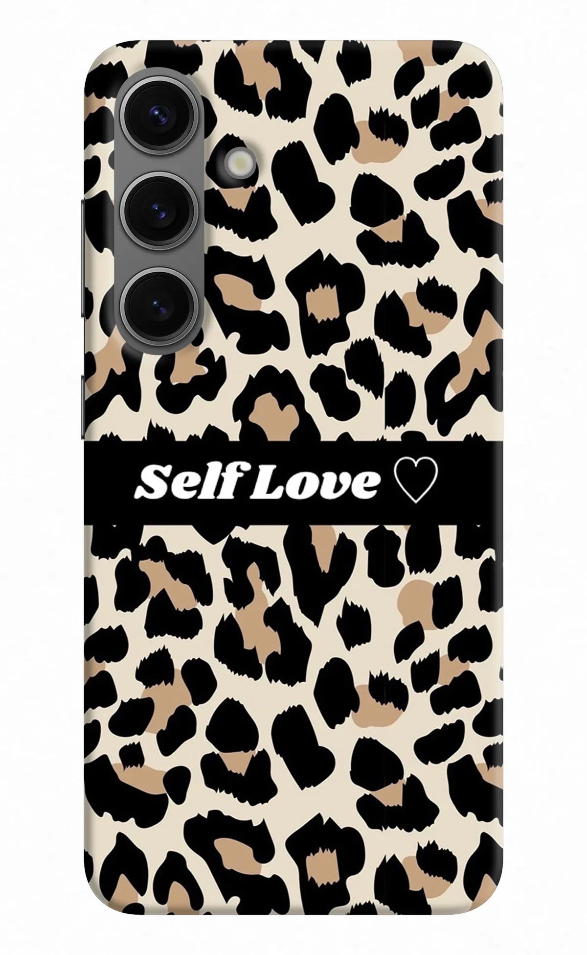 Leopard Print Self Love Samsung S24 Plus Back Cover