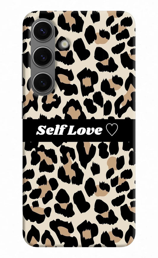 Leopard Print Self Love Samsung S24 Plus Back Cover