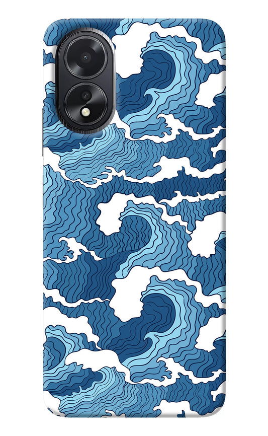 Blue Waves Oppo A18/Oppo A38 Back Cover
