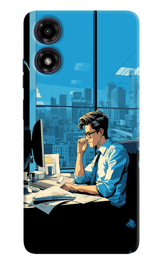 Focused Hustler (AI Generated) Moto G04 Back Cover