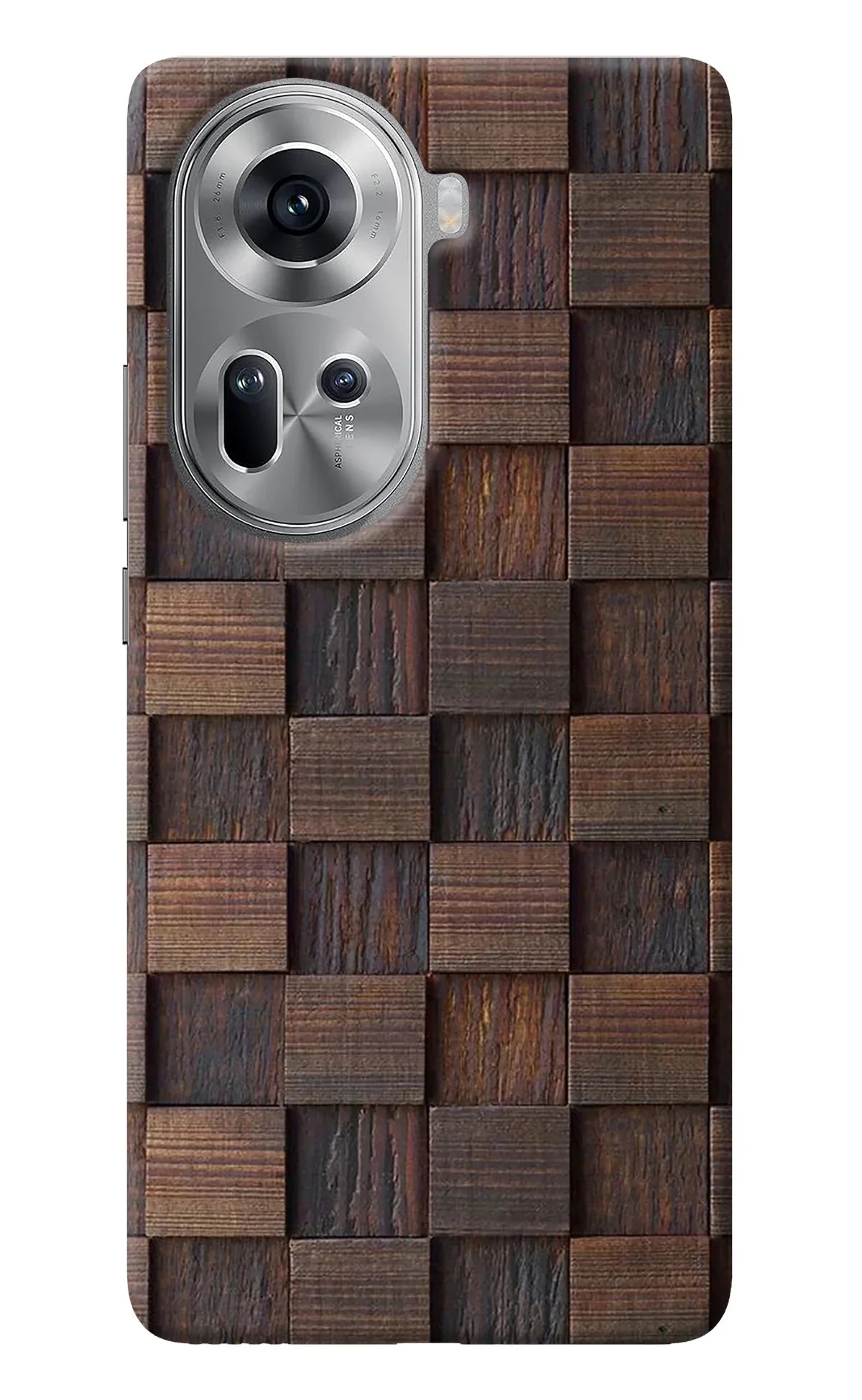 Wooden Cube Design Oppo Reno11 Back Cover