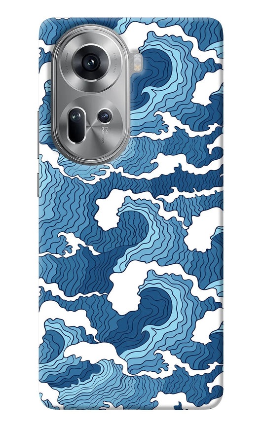 Blue Waves Oppo Reno11 Back Cover