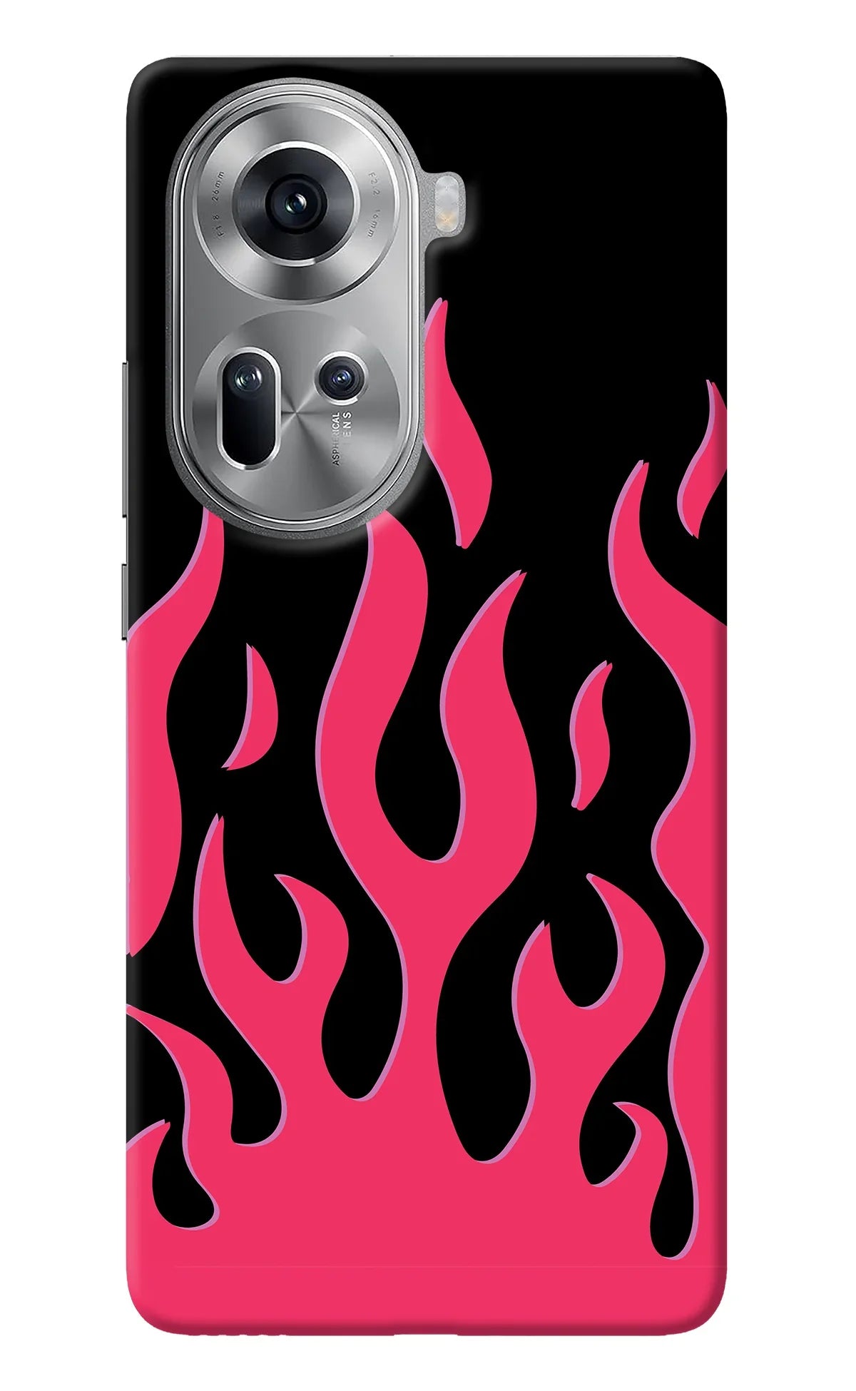 Fire Flames Oppo Reno11 Back Cover