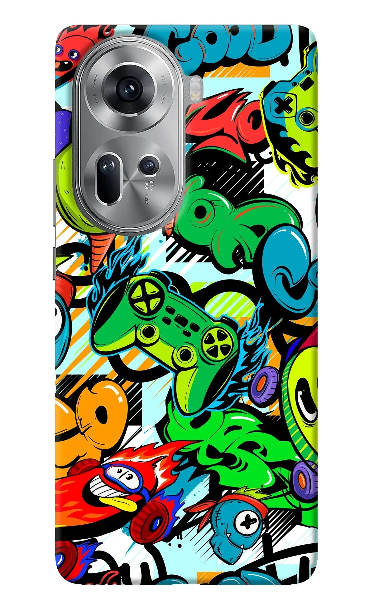 Game Doodle Oppo Reno11 Back Cover