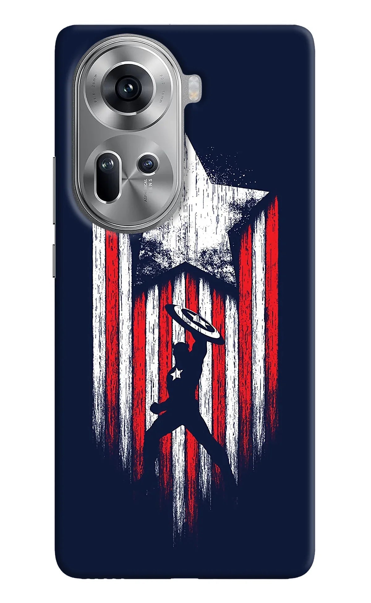 Captain America Marvel Art Oppo Reno11 Back Cover