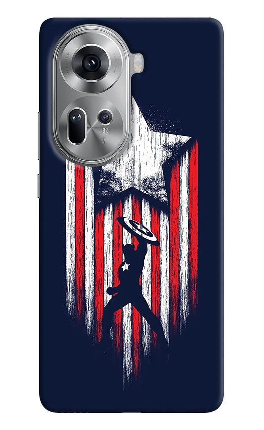 Captain America Marvel Art Oppo Reno11 Back Cover