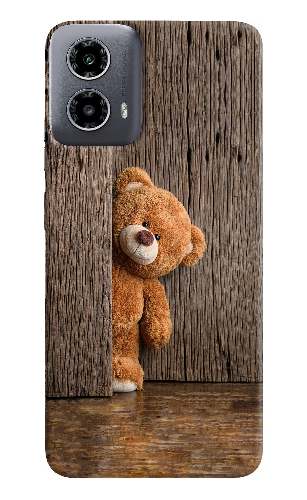 Teddy Wooden Moto G34 5G Back Cover