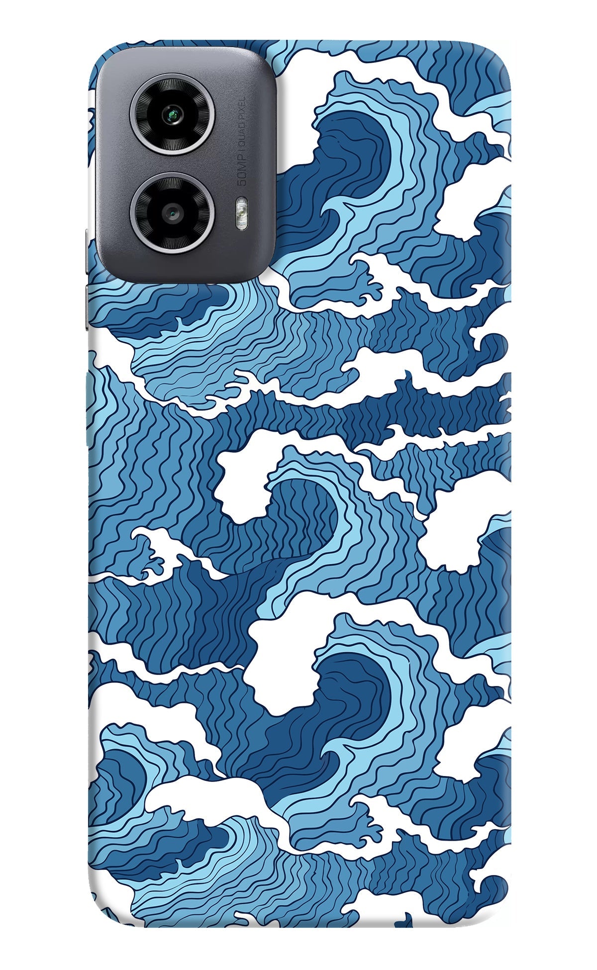 Blue Waves Moto G34 5G Back Cover