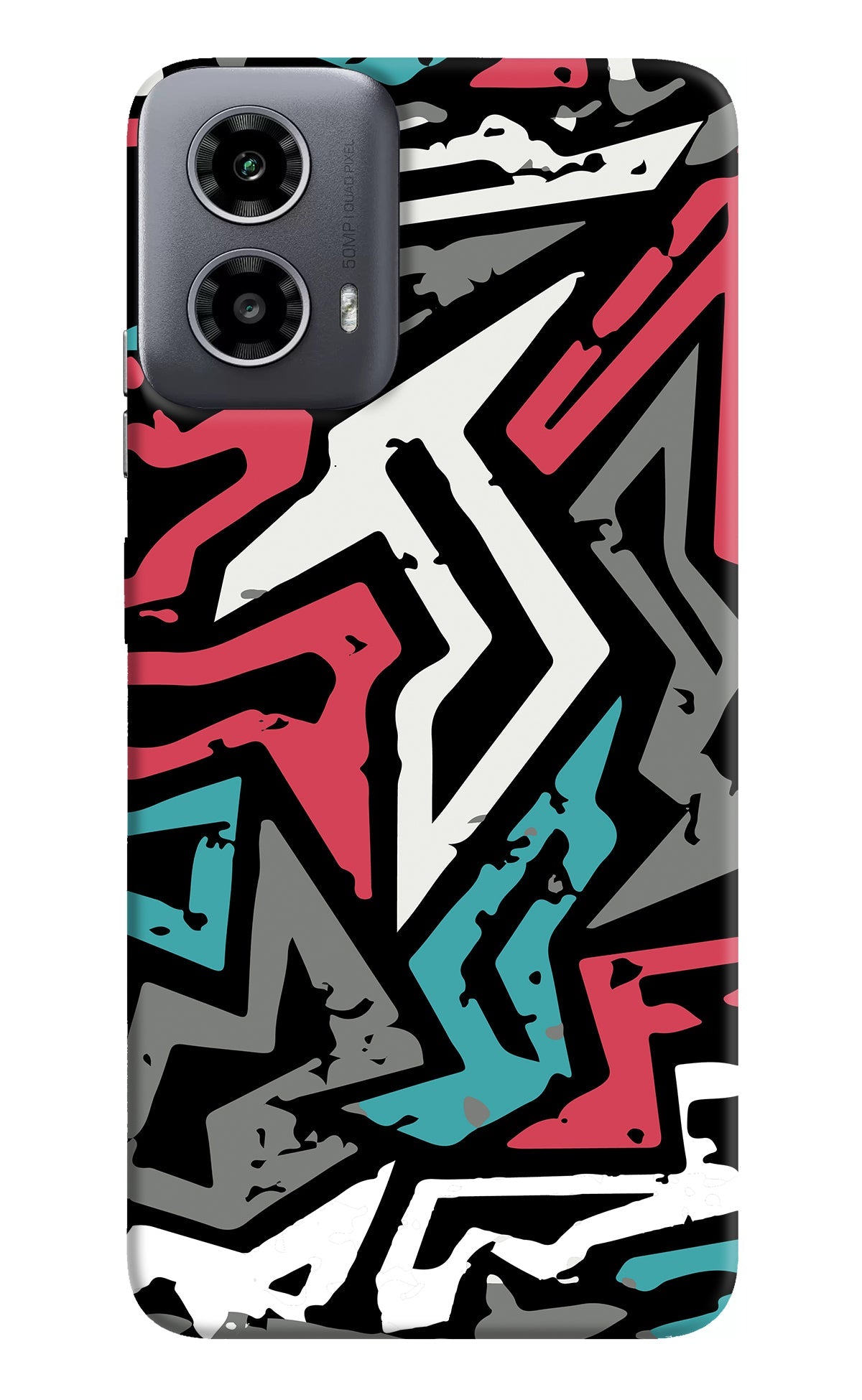 Geometric Graffiti Moto G34 5G Back Cover