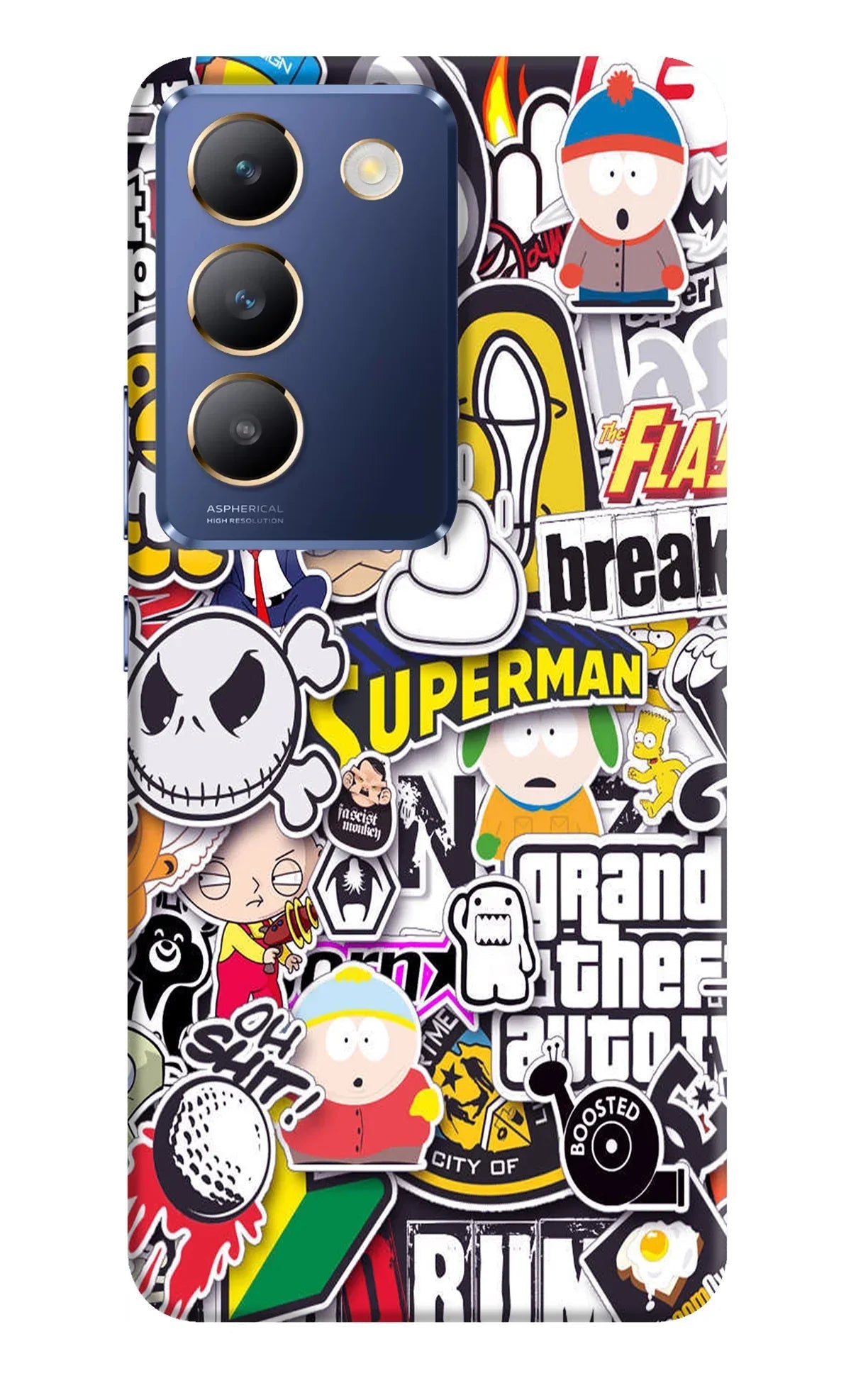 Sticker Bomb Vivo Y200E 5G/T3 5G Back Cover