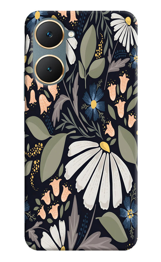 Flowers Art Vivo Y18/Y18e Back Cover