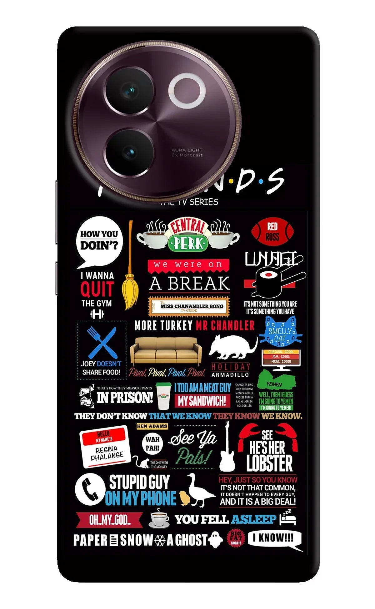 FRIENDS Vivo V30e Back Cover