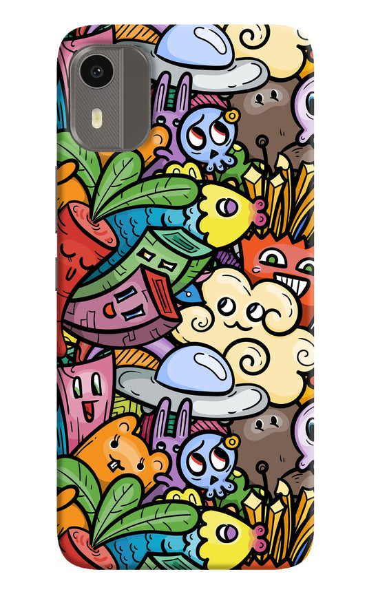 Veggie Doodle Nokia C12/C12 Pro Back Cover