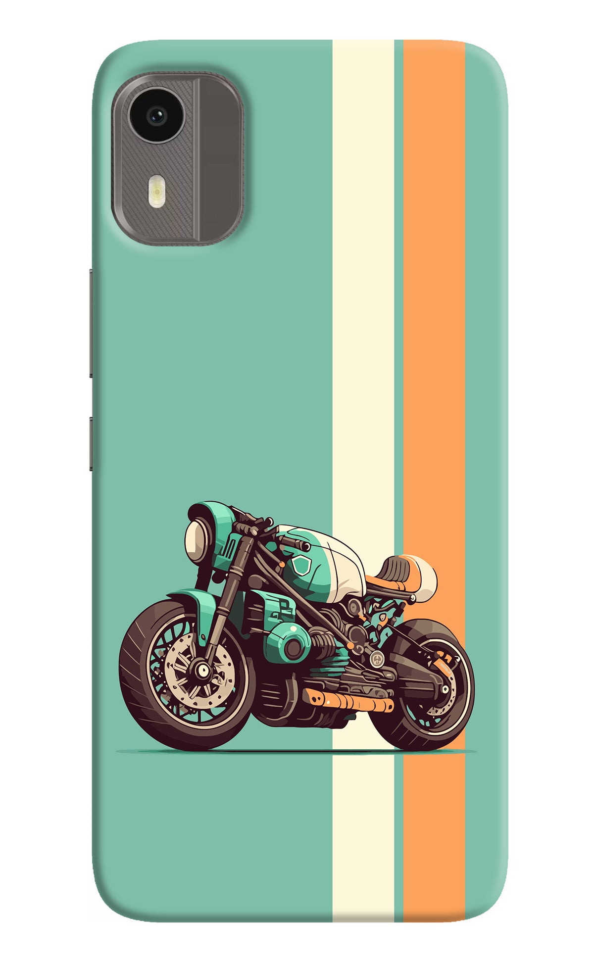 Striped Moto Drift Nokia C12/C12 Pro Back Cover