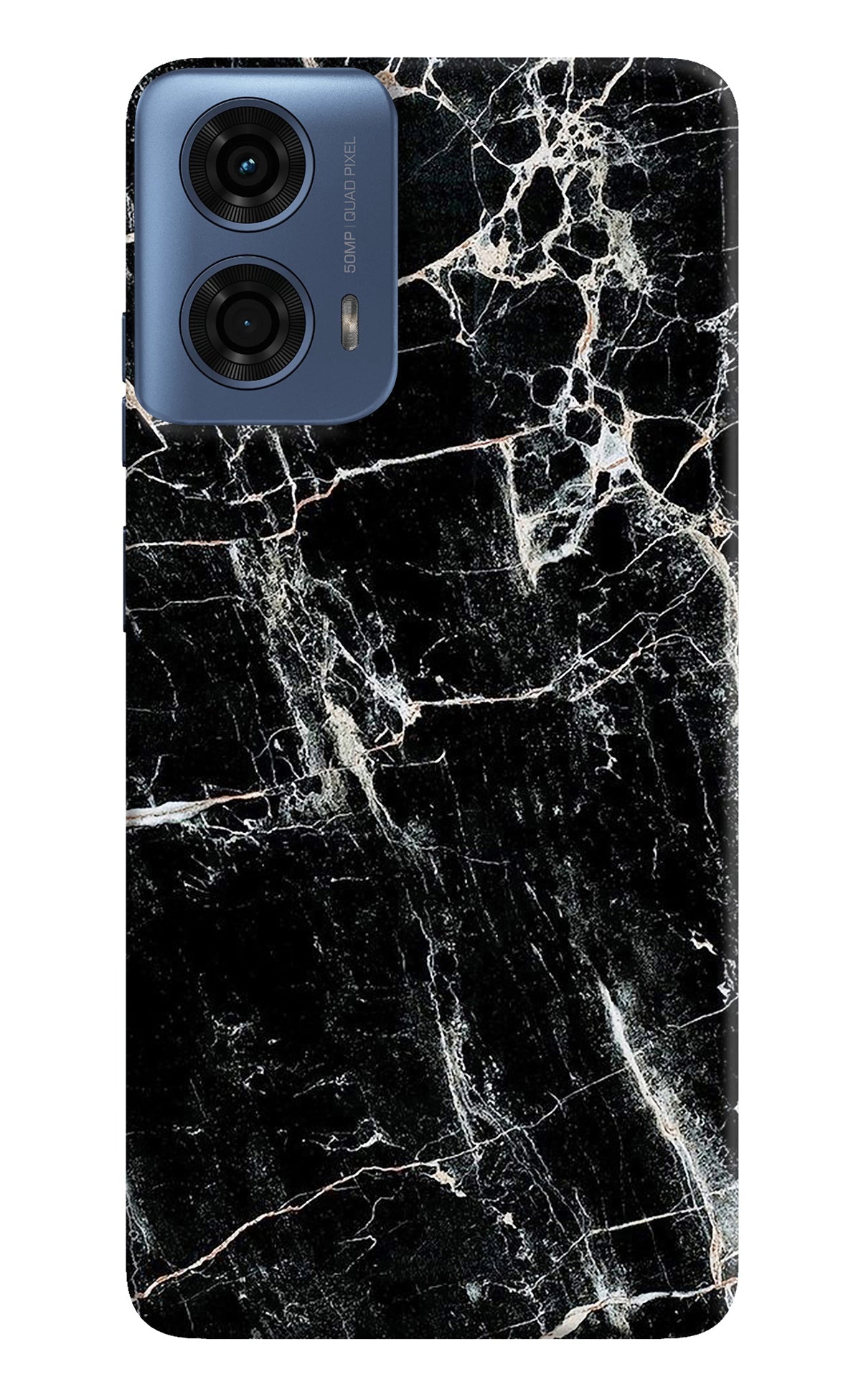 Black Marble Texture Moto G24 Power Back Cover