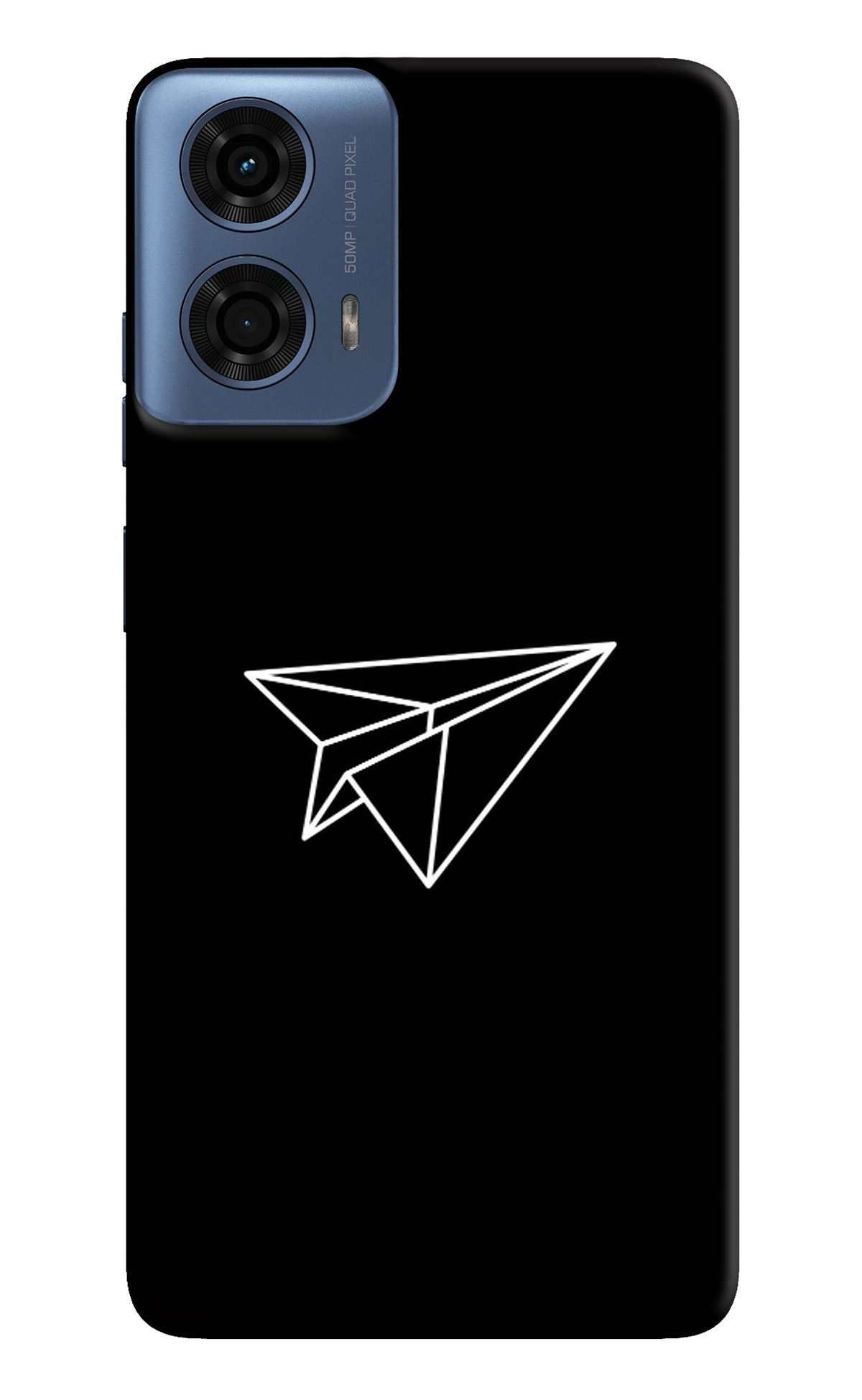 Paper Plane White Moto G24 Power Back Cover
