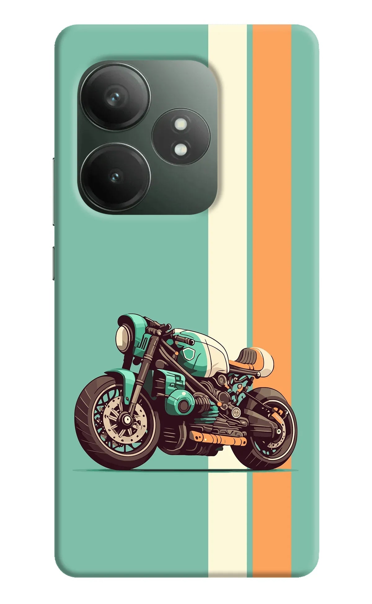 Striped Moto Drift Realme GT 6T 5G Back Cover