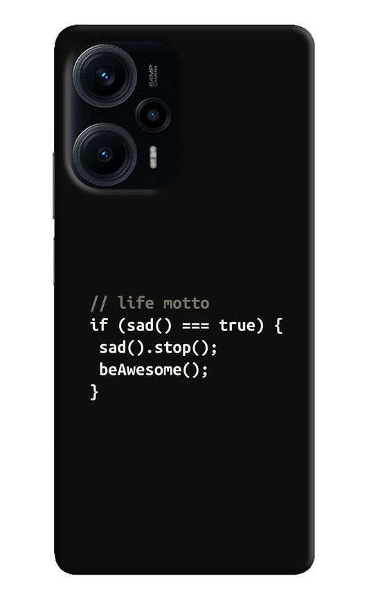 Life Motto Code Poco F5 5G Back Cover