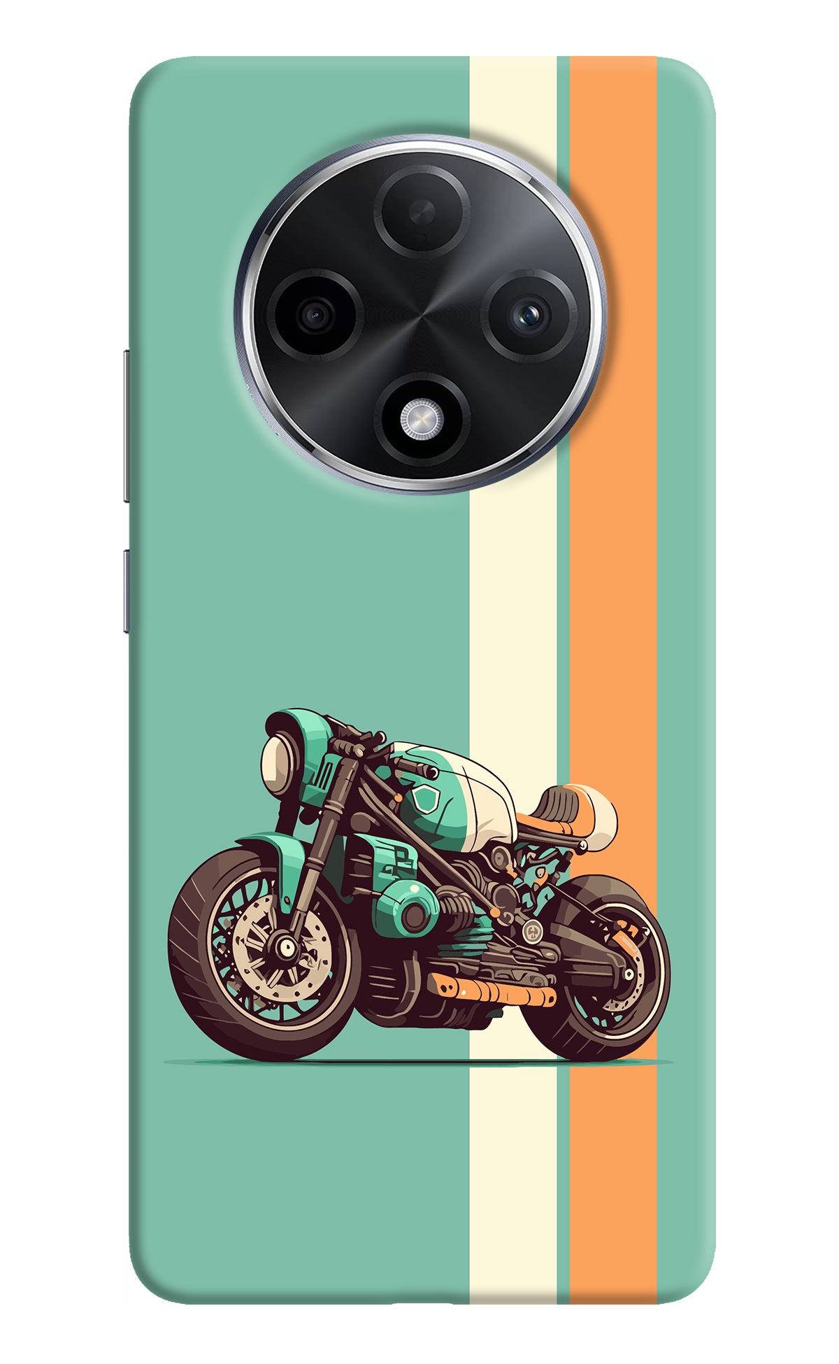Striped Moto Drift Oppo F27 Pro Plus Back Cover