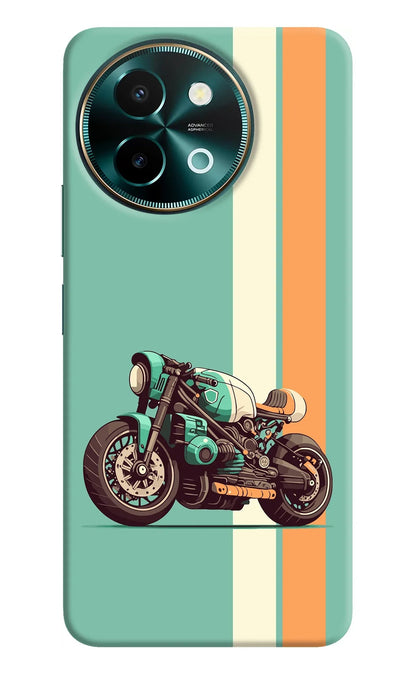 Striped Moto Drift Vivo Y58 5G Back Cover