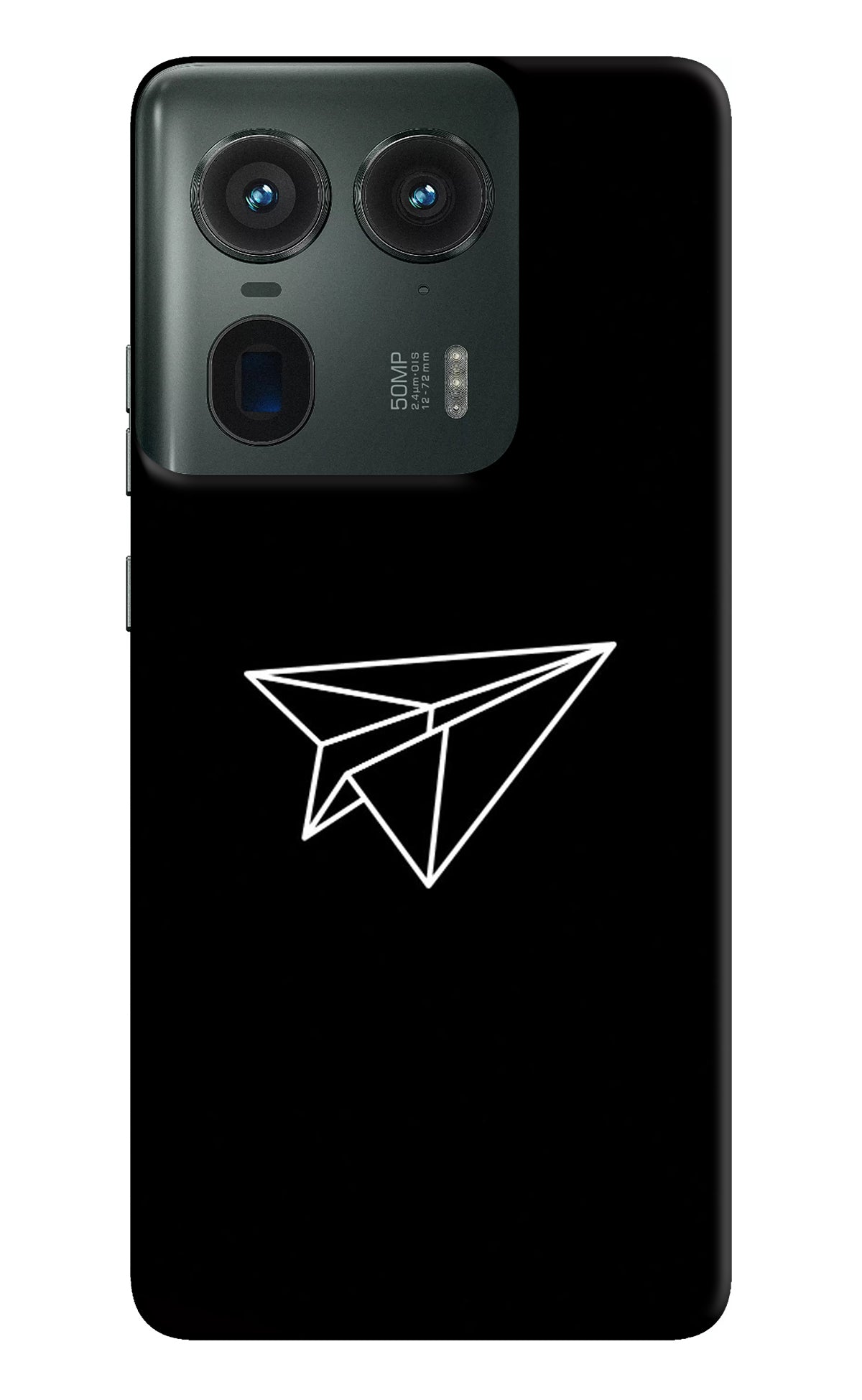 Paper Plane White Moto Edge 50 Ultra 5G Back Cover
