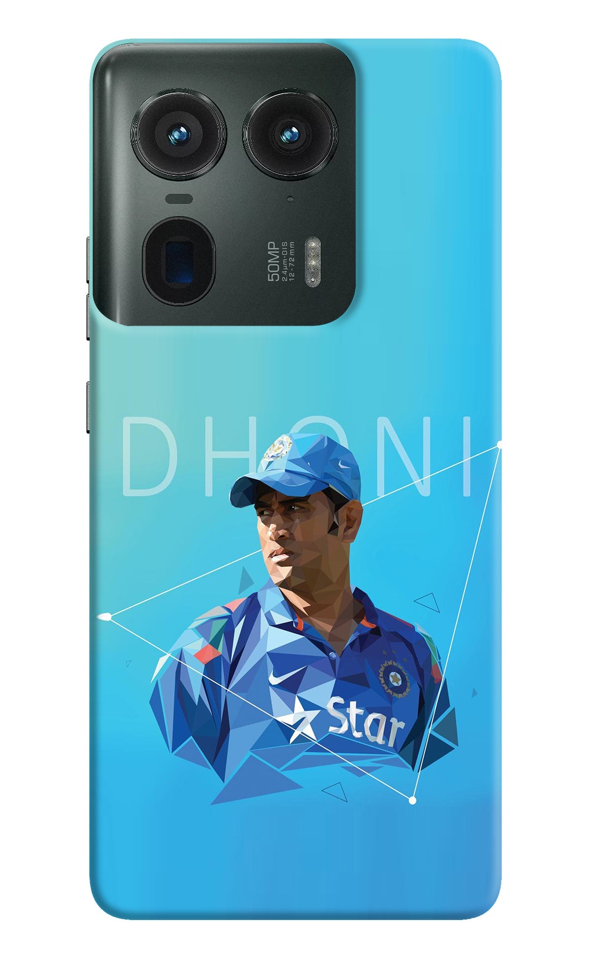 Dhoni Artwork Moto Edge 50 Ultra 5G Back Cover