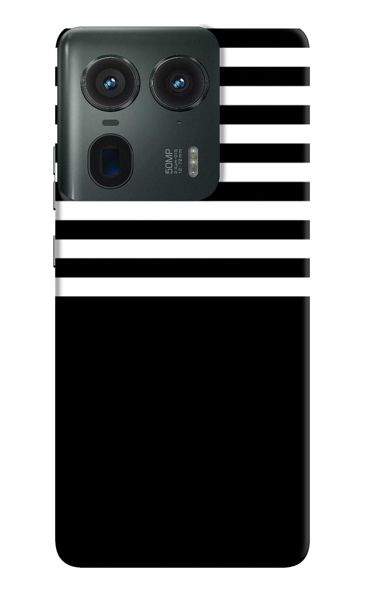 Black and White Print Moto Edge 50 Ultra 5G Back Cover