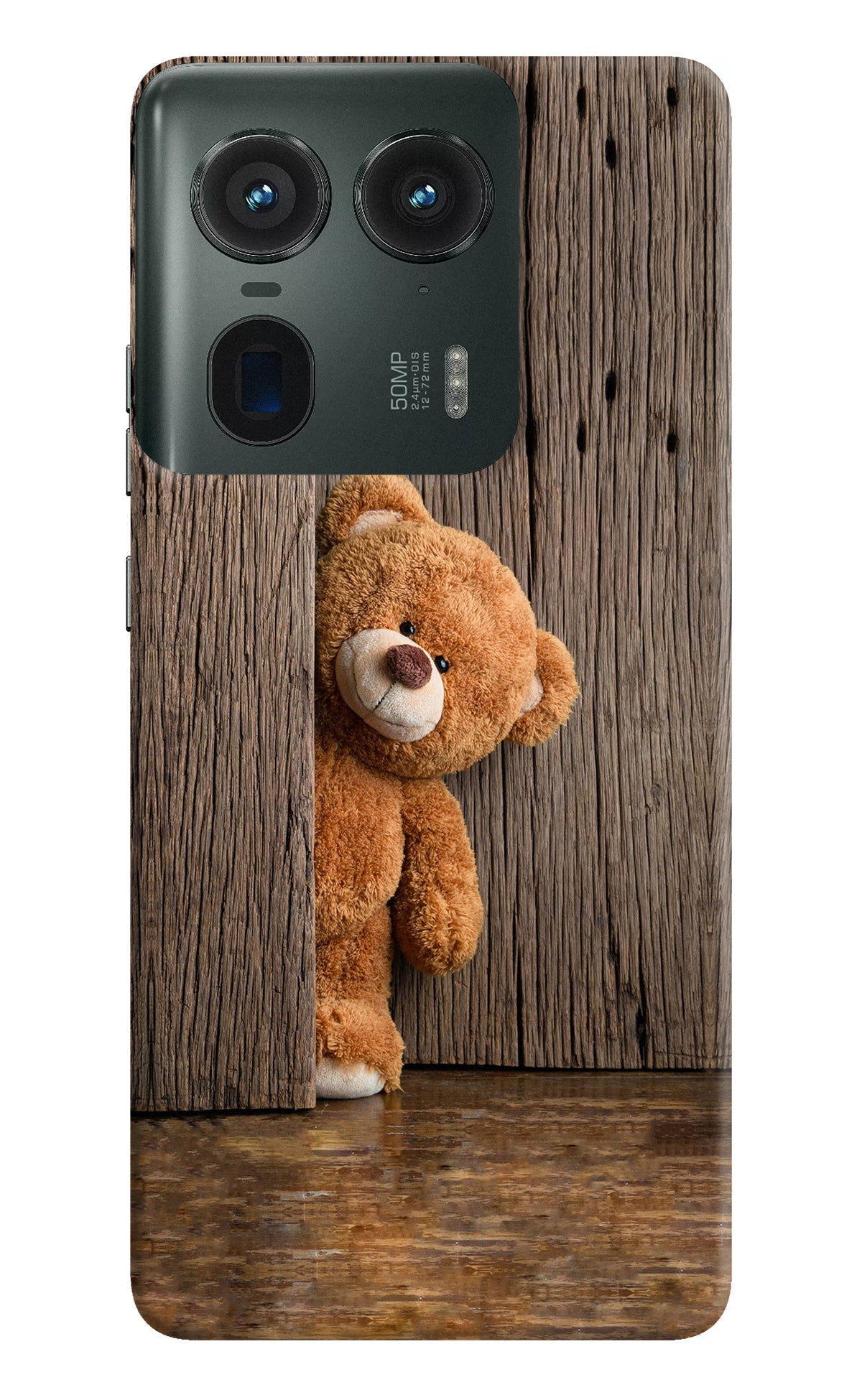 Teddy Wooden Moto Edge 50 Ultra 5G Back Cover