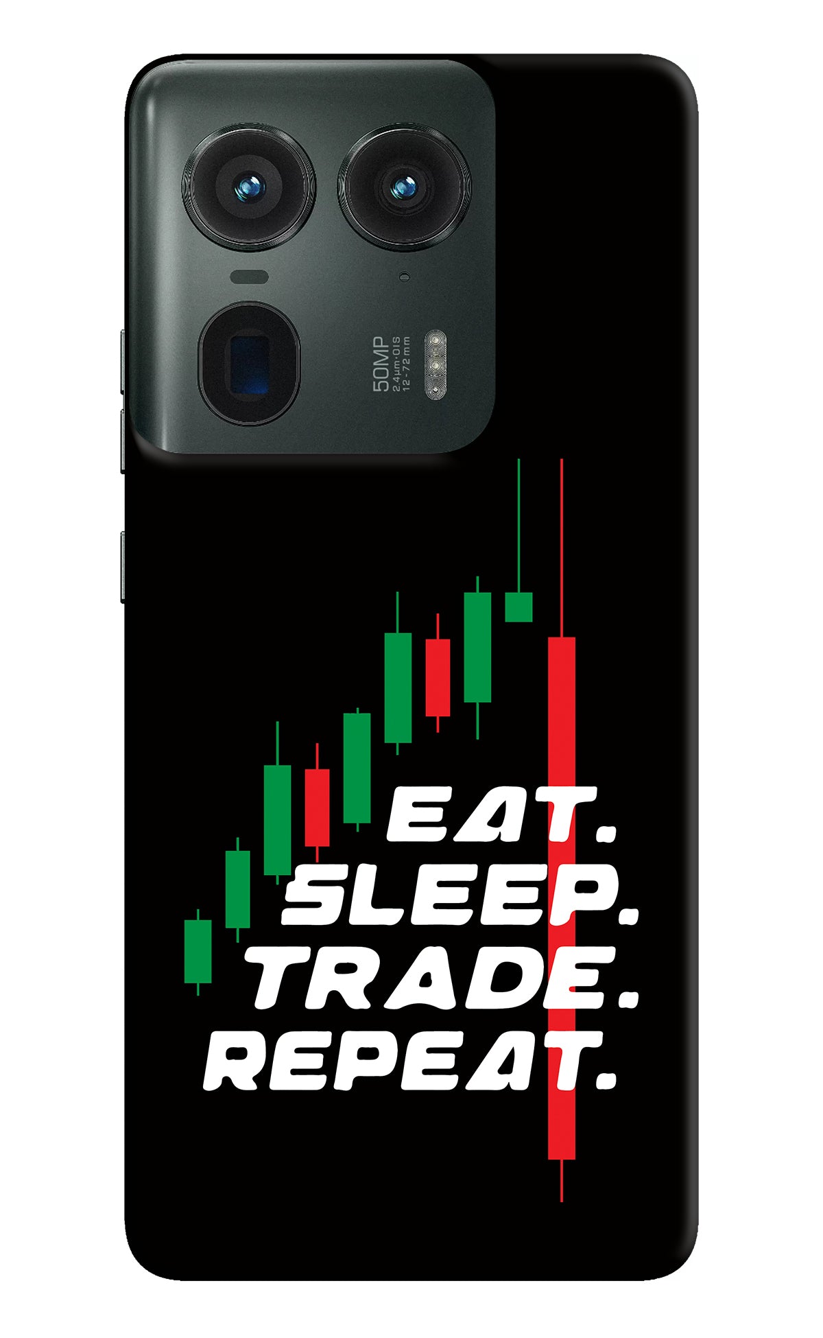 Eat Sleep Trade Repeat Moto Edge 50 Ultra 5G Back Cover