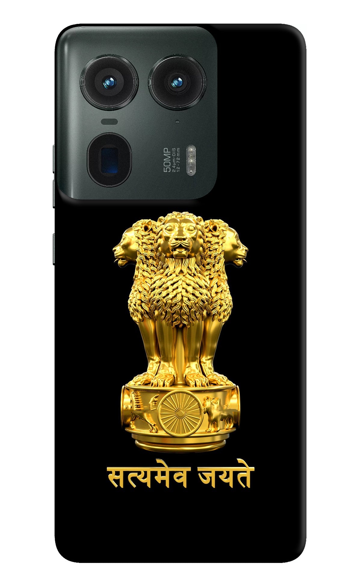 Satyamev Jayate Golden Moto Edge 50 Ultra 5G Back Cover