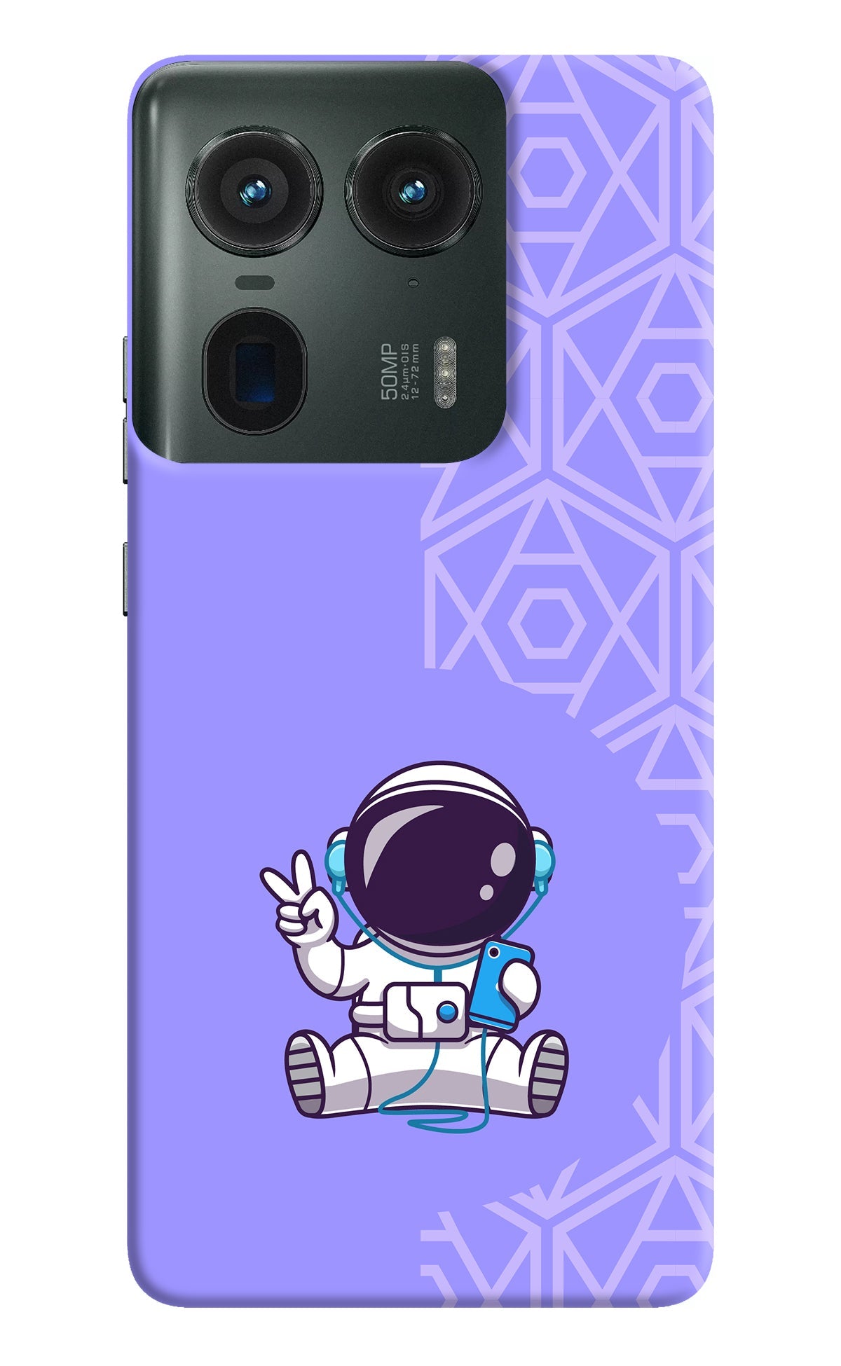 Cute Astronaut Chilling Moto Edge 50 Ultra 5G Back Cover