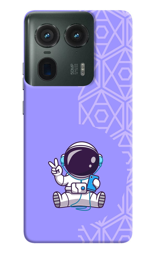 Cute Astronaut Chilling Moto Edge 50 Ultra 5G Back Cover