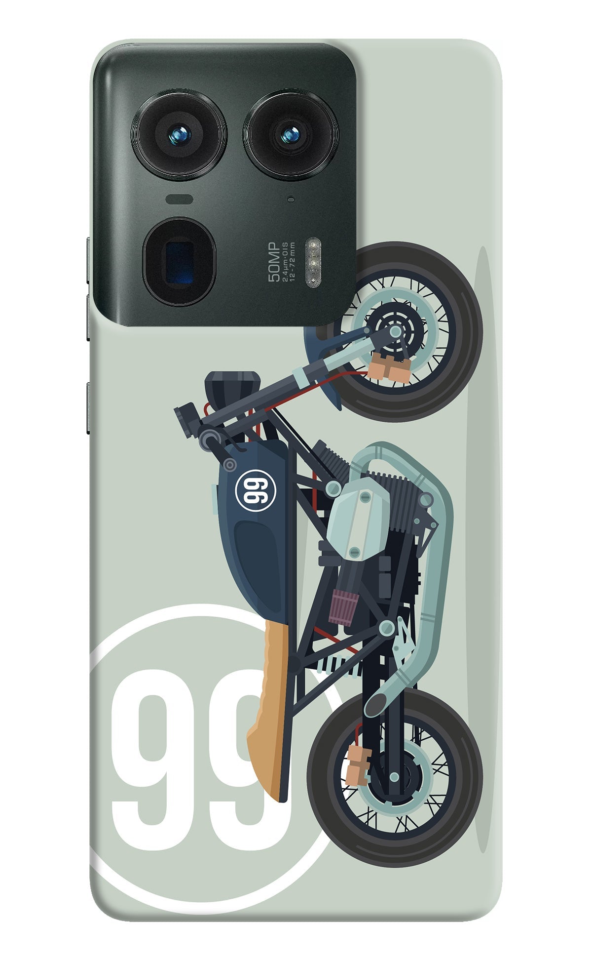 Classic Cafe Racer 99 Moto Edge 50 Ultra 5G Back Cover