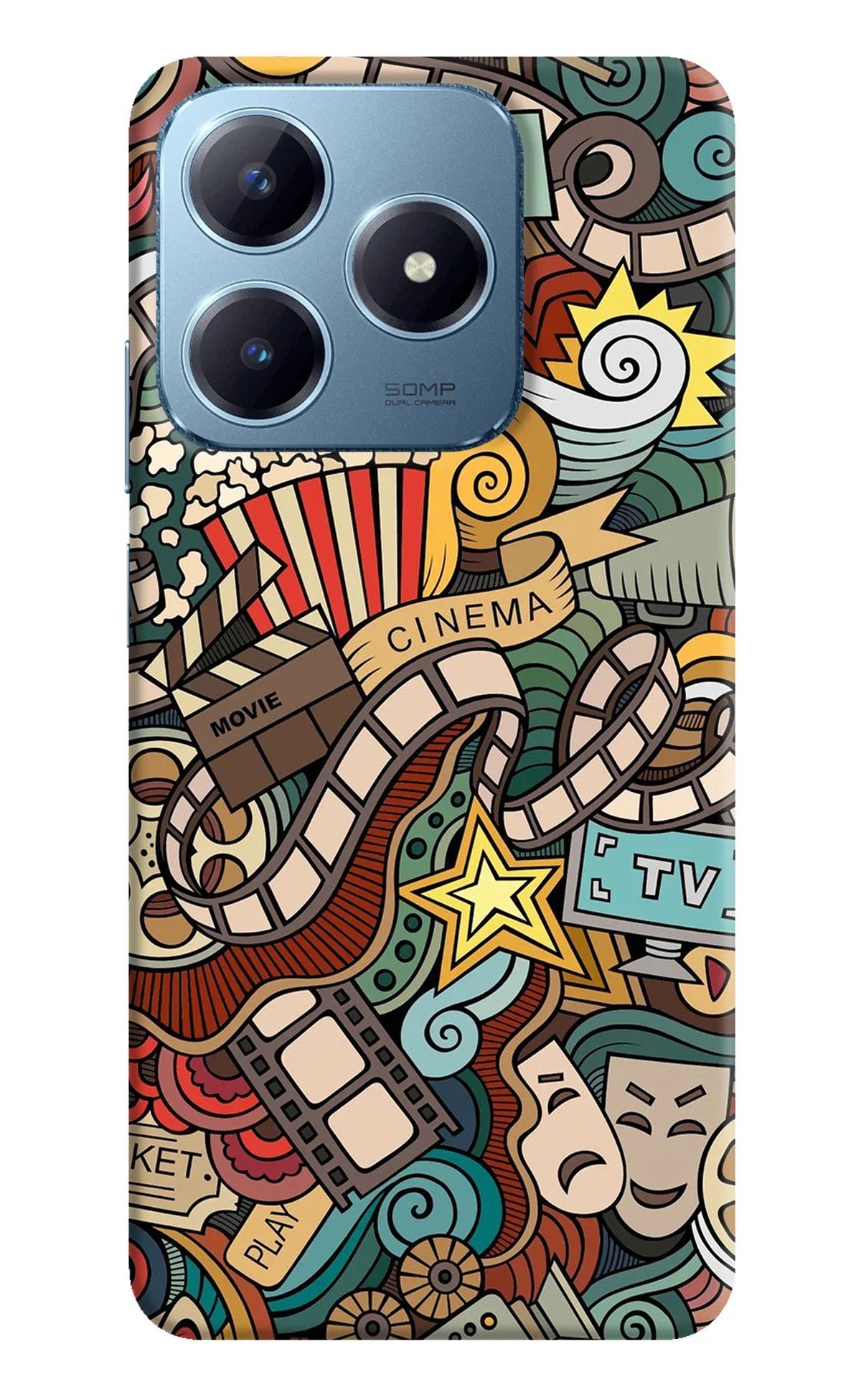 Cinema Abstract Realme Narzo N63 Back Cover