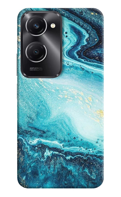 Blue Glitter Marble Vivo T3 Lite 5G Back Cover