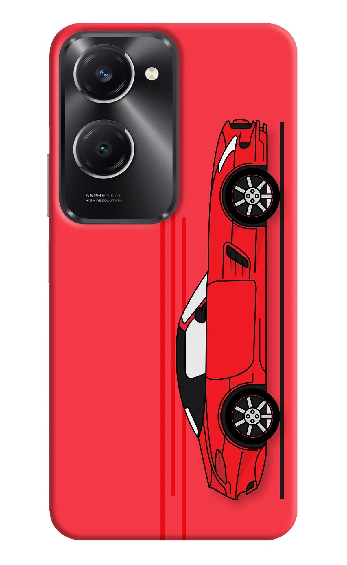 Red Velocity Vivo T3 Lite 5G Back Cover