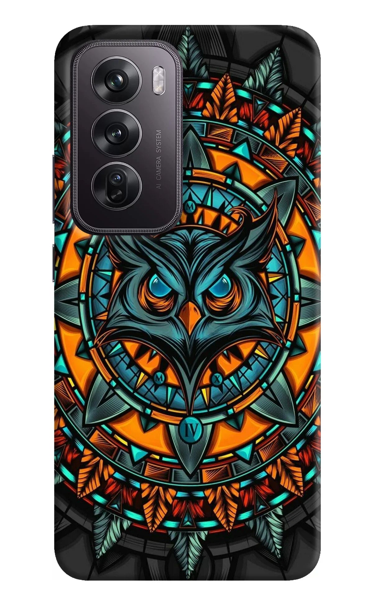 Angry Owl Art Oppo Reno12 Pro 5G Back Cover