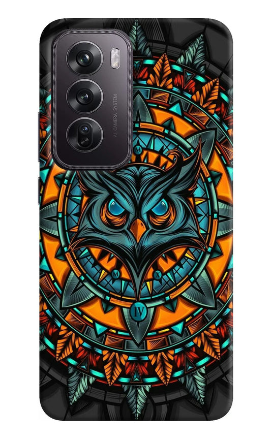 Angry Owl Art Oppo Reno12 Pro 5G Back Cover