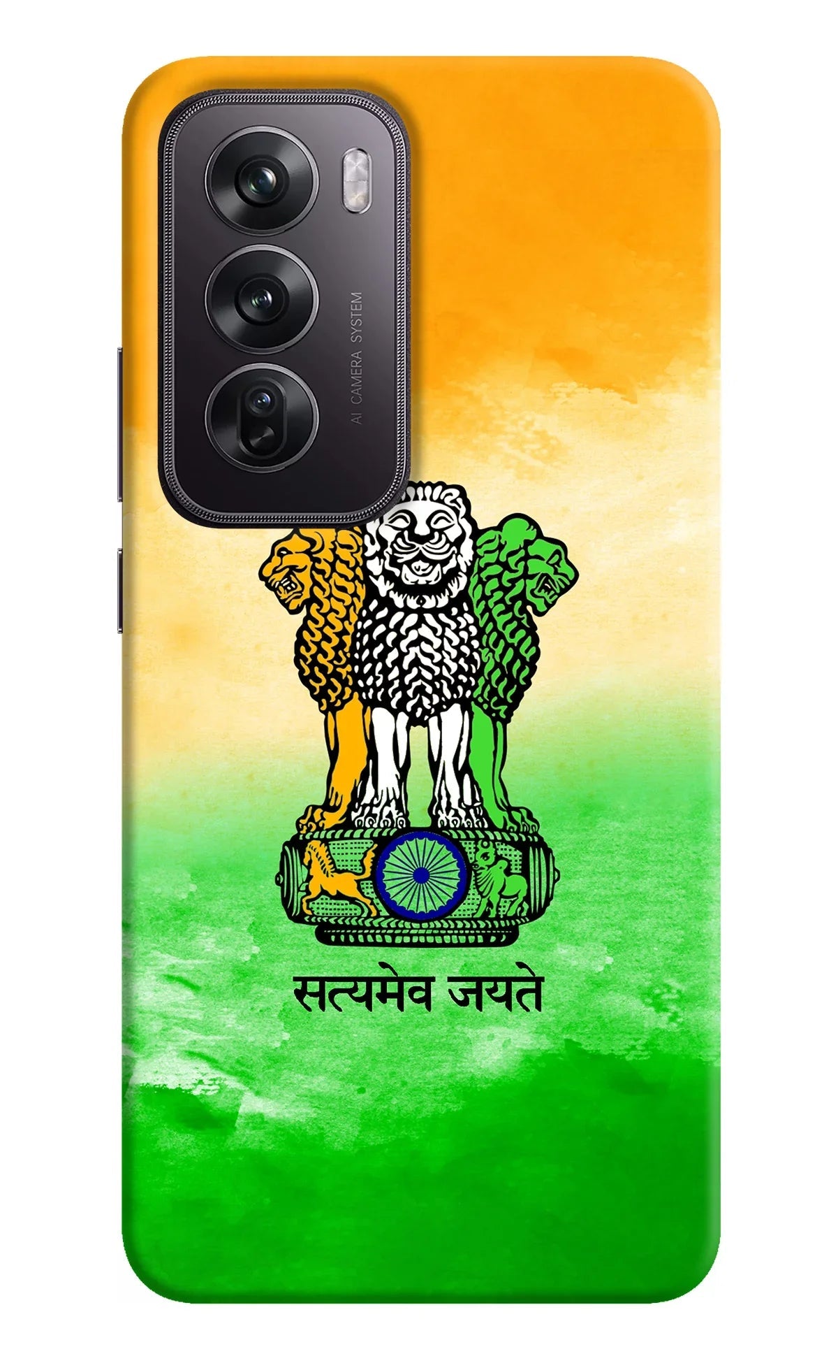 Satyamev Jayate Flag Oppo Reno12 Pro 5G Back Cover