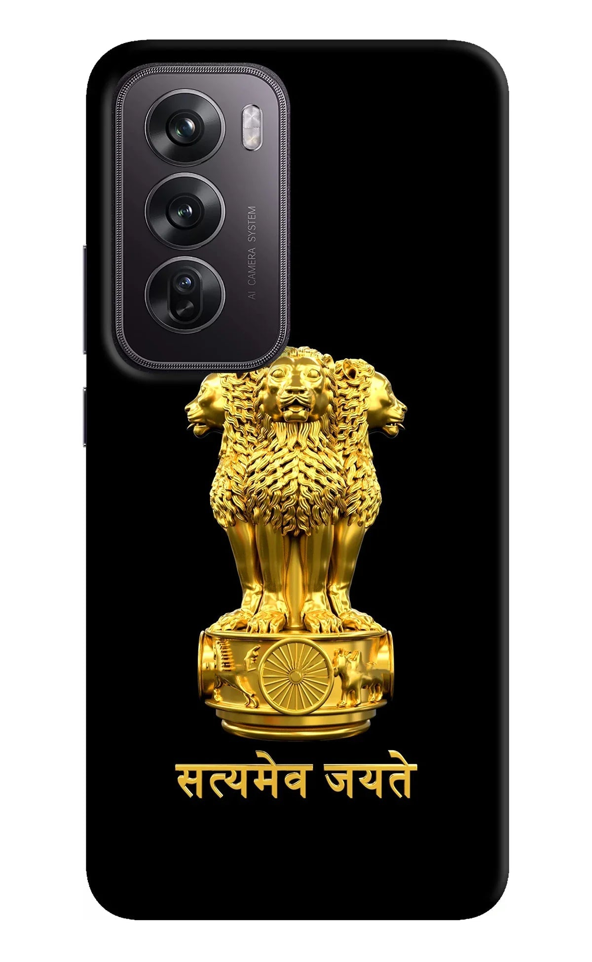Satyamev Jayate Golden Oppo Reno12 Pro 5G Back Cover