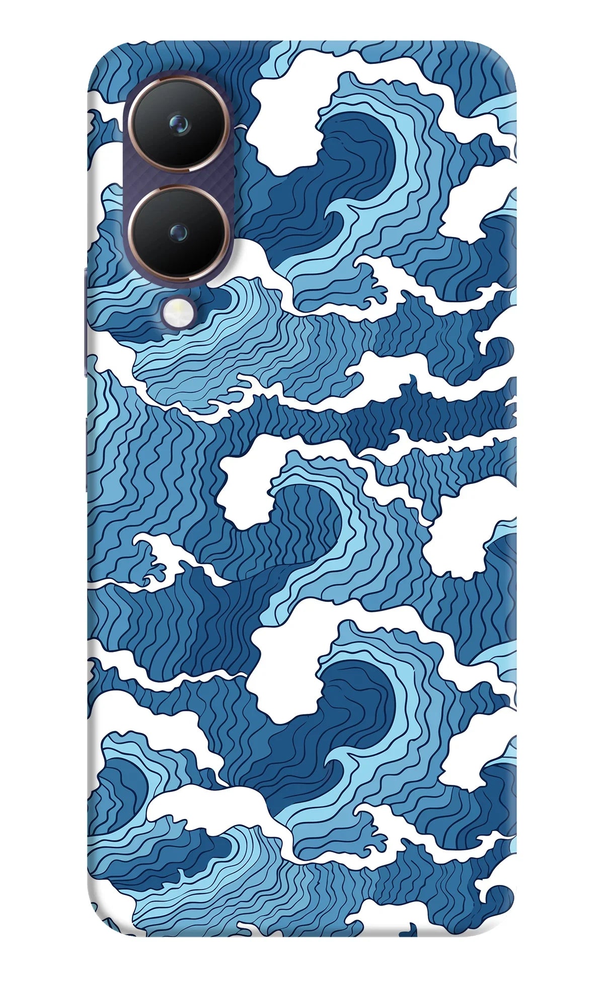 Blue Waves Vivo Y28 5G Back Cover